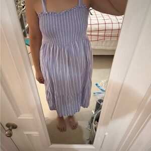 Casa Cabana Striped Purple Midi Dress